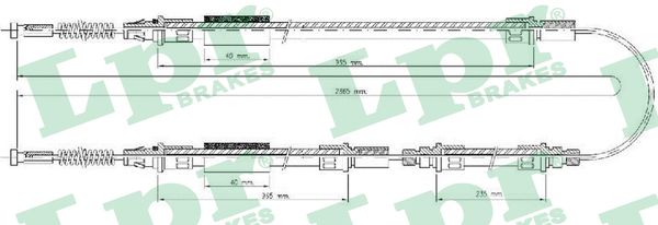 LPR Kézifék bowden C0277B_LPR