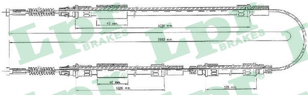 LPR Kézifék bowden C0280B_LPR