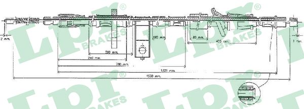LPR Kézifék bowden C0319B_LPR