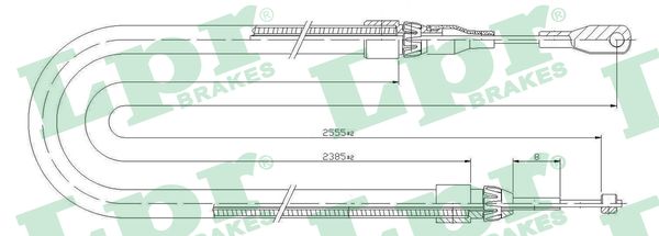 LPR Kézifék bowden C0399B_LPR