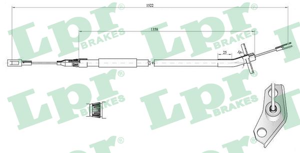 LPR Kézifék bowden C0445B_LPR