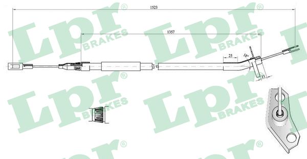 LPR Kézifék bowden C0446B_LPR