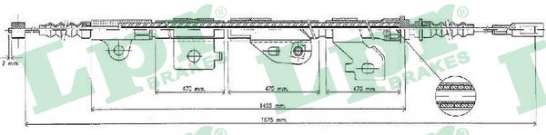 LPR Kézifék bowden C0480B_LPR