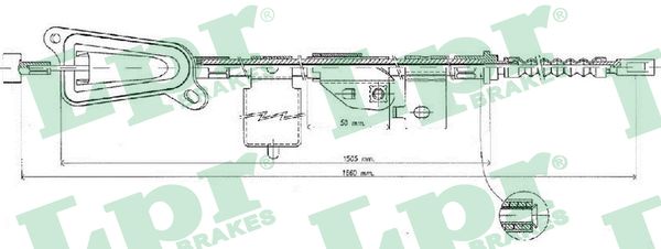 LPR Kézifék bowden C0484B_LPR