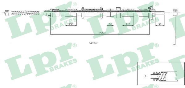 LPR Kézifék bowden C0518B_LPR