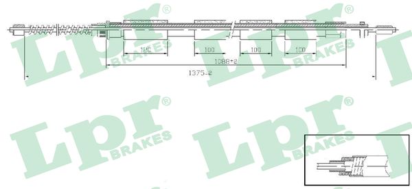 LPR Kézifék bowden C0610B_LPR