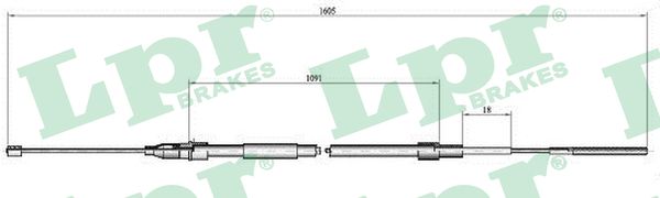 LPR Kézifék bowden C0651B_LPR