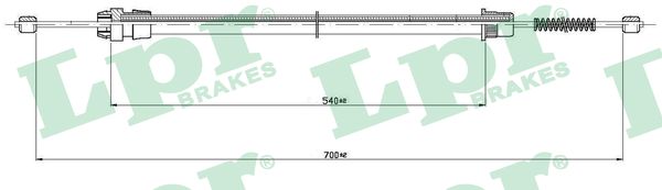 LPR Kézifék bowden C0736B_LPR