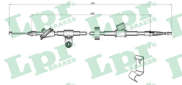 LPR Kézifék bowden C0758B_LPR