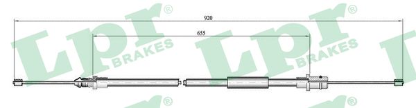 LPR Kézifék bowden C0798B_LPR