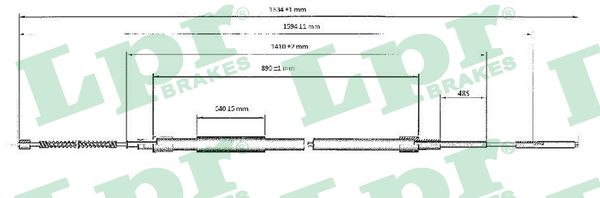 LPR Kézifék bowden C0955B_LPR