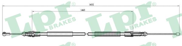 LPR Kézifék bowden C1040B_LPR