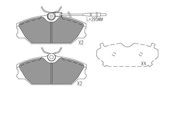 KAVO PARTS Fékbetét, mind BP-1025_KP