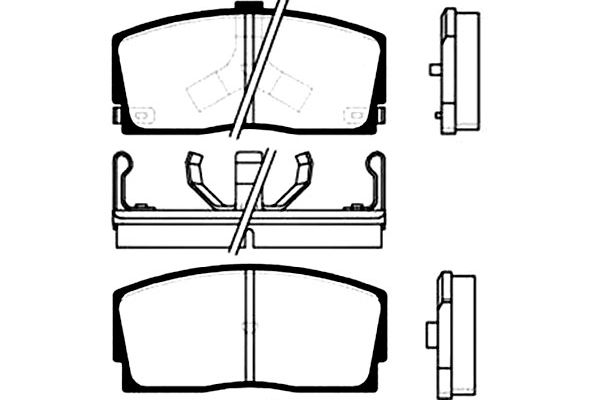 KAVO PARTS Fékbetét, mind BP-1503_KP