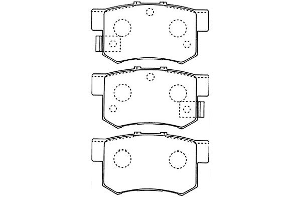 KAVO PARTS Fékbetét, mind BP-2043_KP