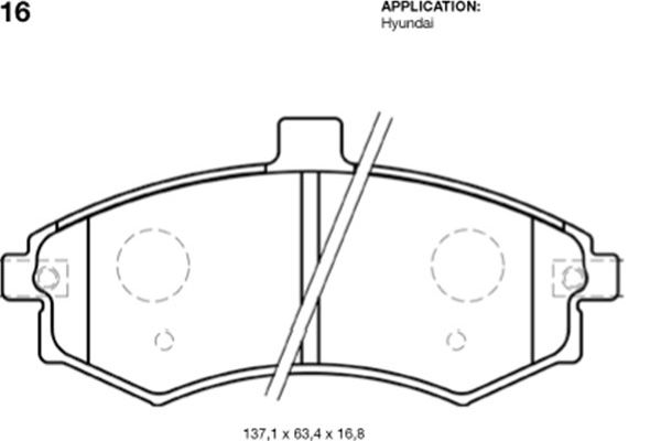 KAVO PARTS Fékbetét, mind BP-3016_KP