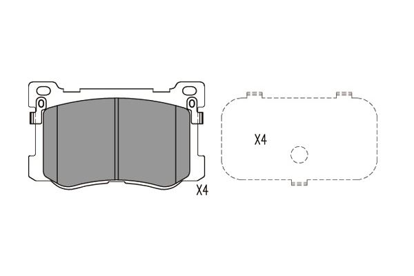 KAVO PARTS Fékbetét, mind BP-3057_KP