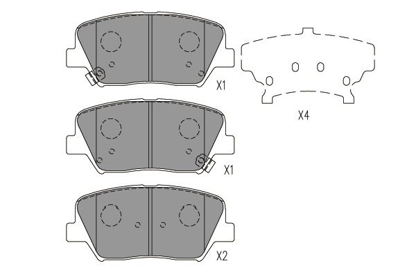 KAVO PARTS Fékbetét, mind BP-3059_KP