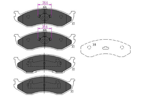 KAVO PARTS Fékbetét, mind BP-4017_KP