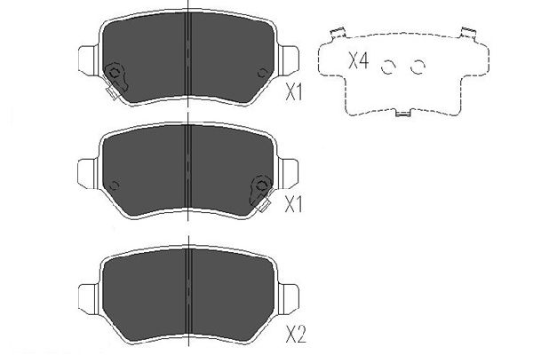 KAVO PARTS Fékbetét, mind BP-4029_KP