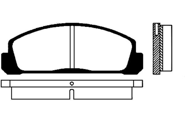 KAVO PARTS Fékbetét, mind BP-4500_KP