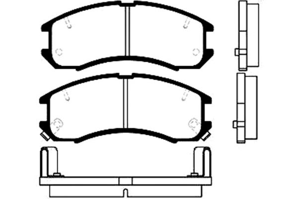 KAVO PARTS Fékbetét, mind BP-4516_KP