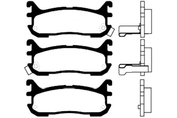 KAVO PARTS Fékbetét, mind BP-4541_KP