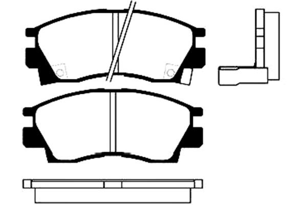 KAVO PARTS Fékbetét, mind BP-5508_KP