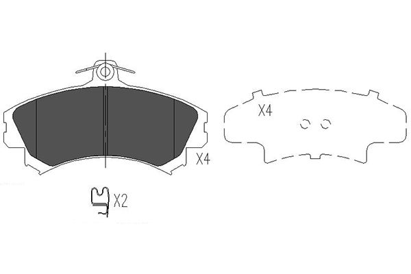 KAVO PARTS Fékbetét, mind BP-5553_KP