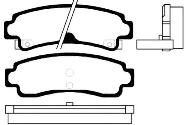 KAVO PARTS Fékbetét, mind BP-6550_KP