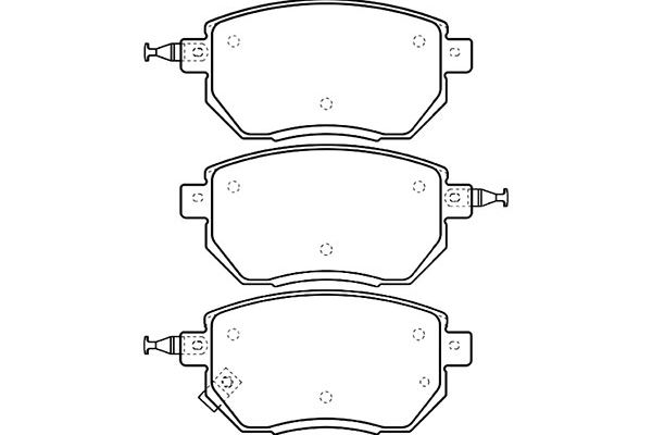 KAVO PARTS Fékbetét, mind BP-6593_KP