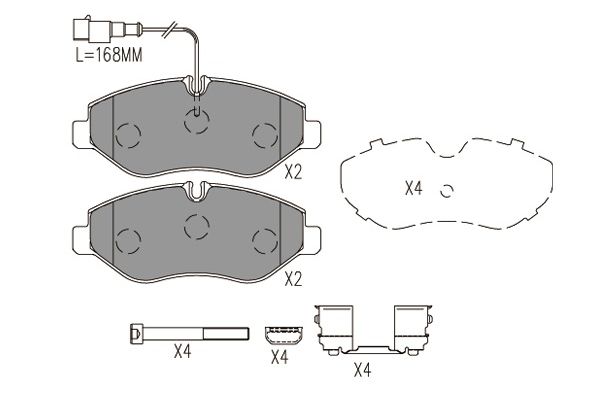 KAVO PARTS Fékbetét, mind BP-6612_KP