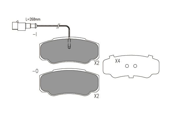 KAVO PARTS Fékbetét, mind BP-6613_KP