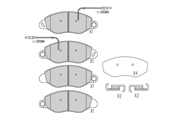 KAVO PARTS Fékbetét, mind BP-6614_KP