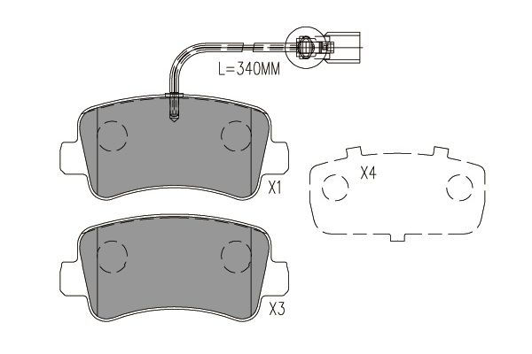 KAVO PARTS Hátsó fékbetét BP-6629_KP