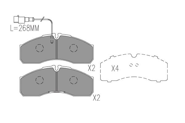 KAVO PARTS Fékbetét, mind BP-6630_KP