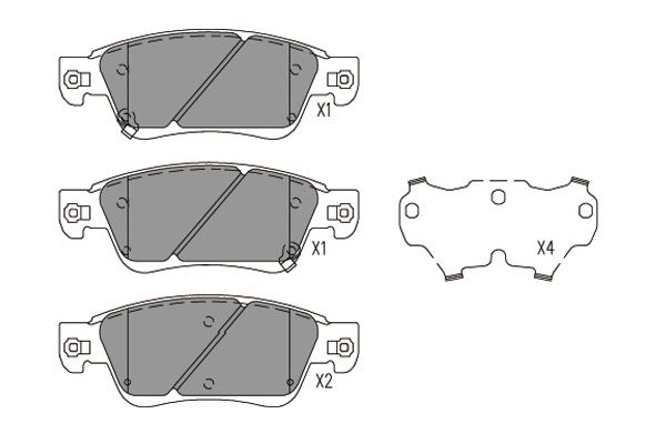 KAVO PARTS Fékbetét, mind BP-6633_KP