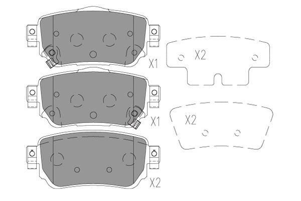 KAVO PARTS Fékbetét, mind BP-6634_KP