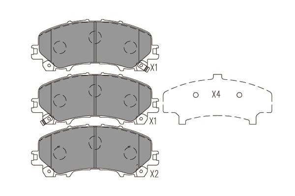 KAVO PARTS Fékbetét, mind BP-6636_KP