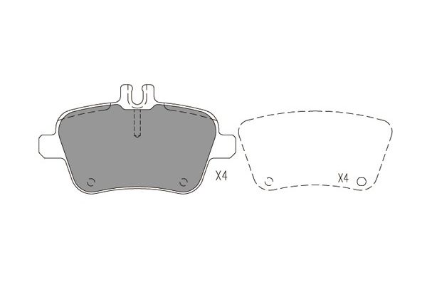 KAVO PARTS Fékbetét, mind BP-6637_KP