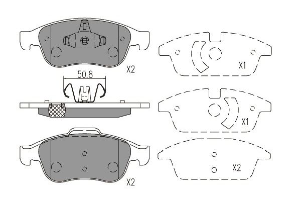 KAVO PARTS Fékbetét, mind BP-6639_KP