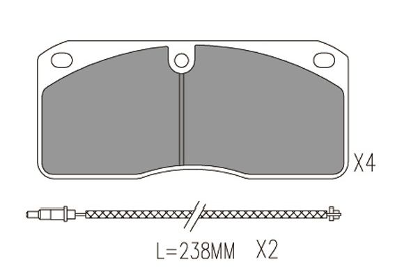 KAVO PARTS Fékbetét, mind BP-6640_KP