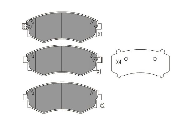 KAVO PARTS Fékbetét, mind BP-7502_KP