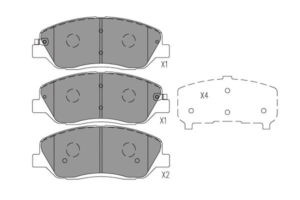 KAVO PARTS Fékbetét, mind BP-7507_KP