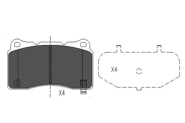 KAVO PARTS Fékbetét, mind BP-8025_KP