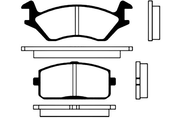 KAVO PARTS Fékbetét, mind BP-9002_KP