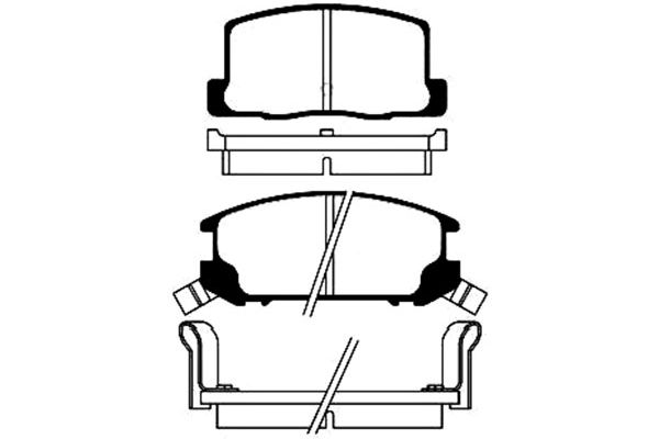 KAVO PARTS Fékbetét, mind BP-9049_KP