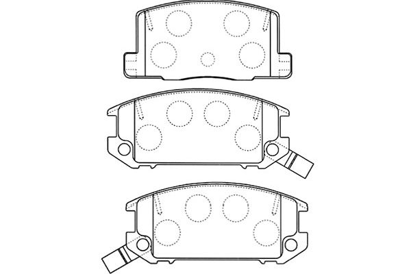 KAVO PARTS Fékbetét, mind BP-9093_KP