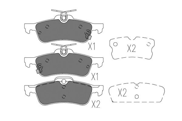 KAVO PARTS Hátsó fékbetét BP-9131_KP