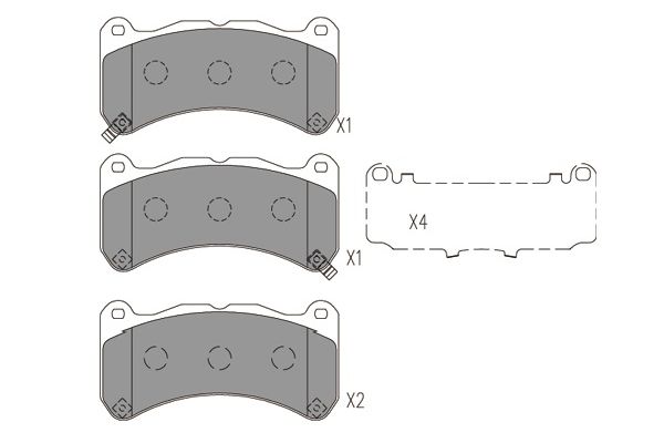 KAVO PARTS Fékbetét, mind BP-9157_KP